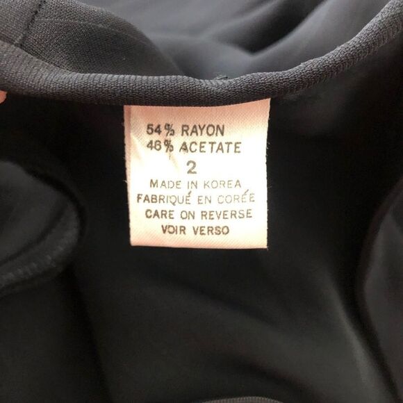 Tahari Dark Navy Diagonal Pinstripe Trouser Pants - Picture 5 of 12